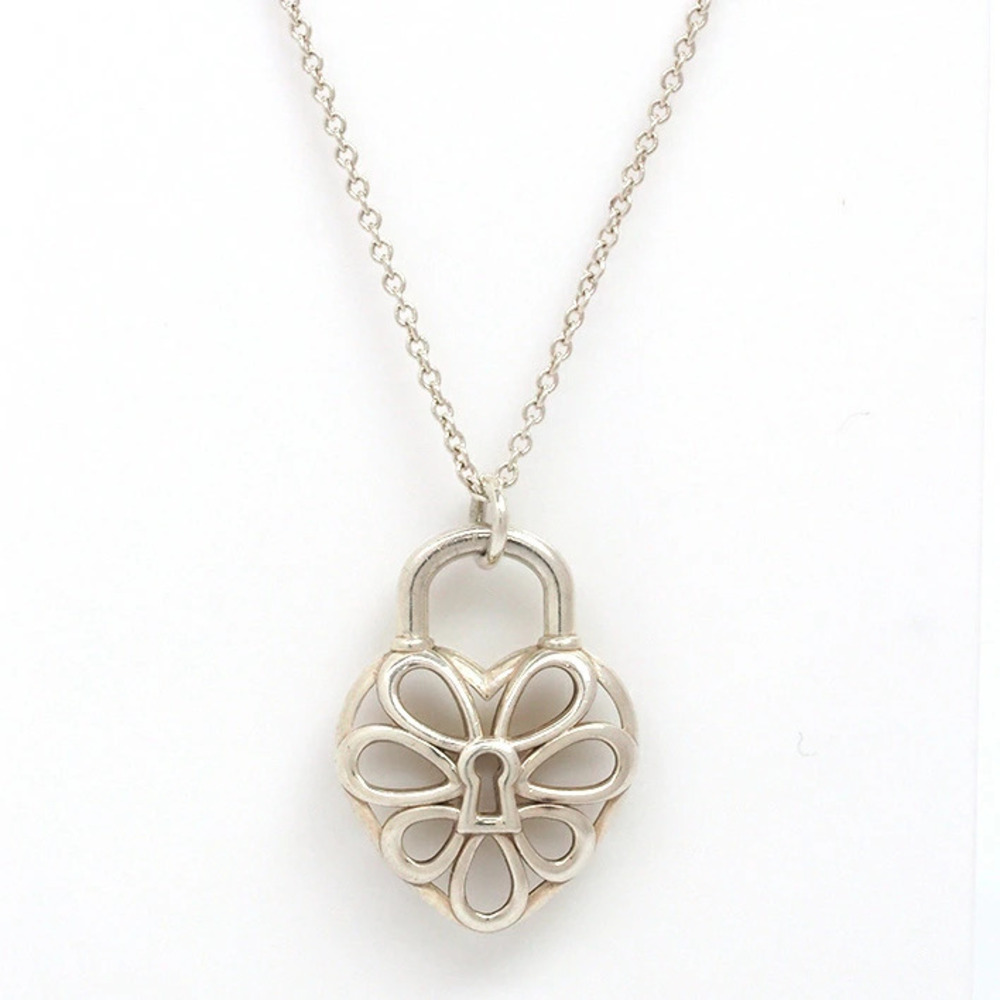 Tiffany Co Filigree Heart Silver Pendant